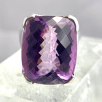 Large Finger Size Amethyst Ring