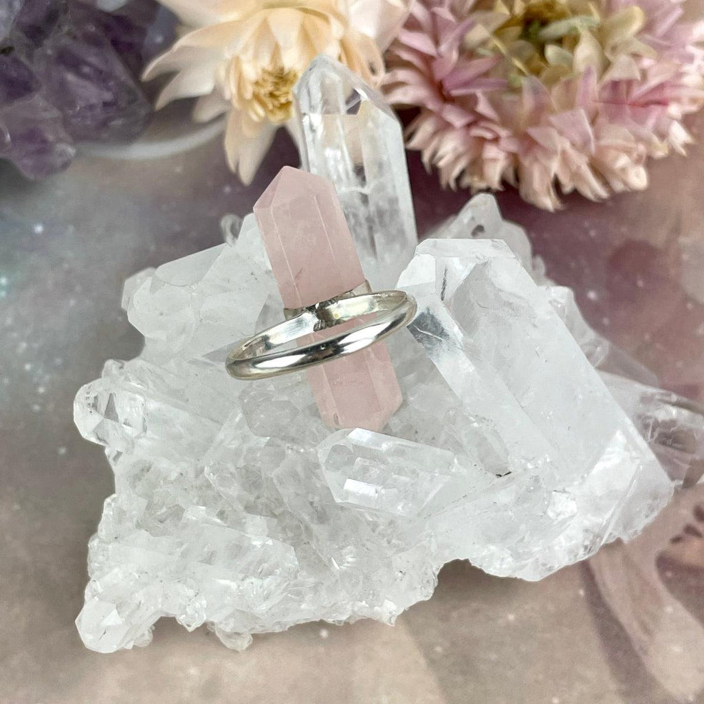 Rose Quartz Silver Ring