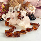 Brown Orange Amber Necklace