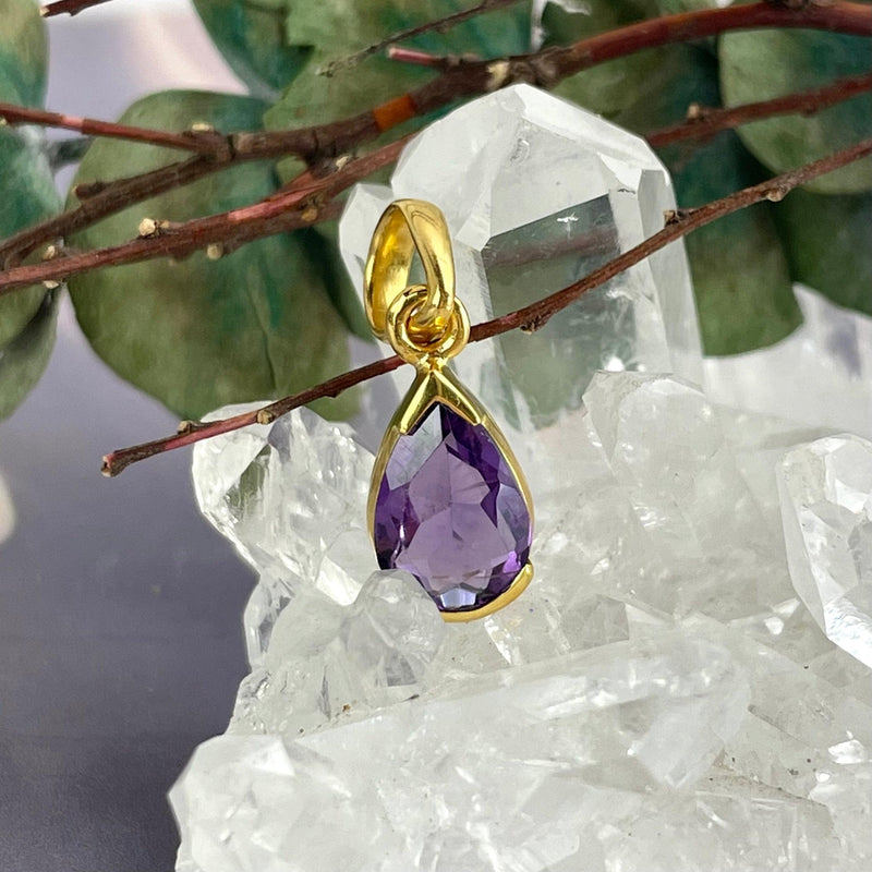 Amethyst And Gold Necklace
