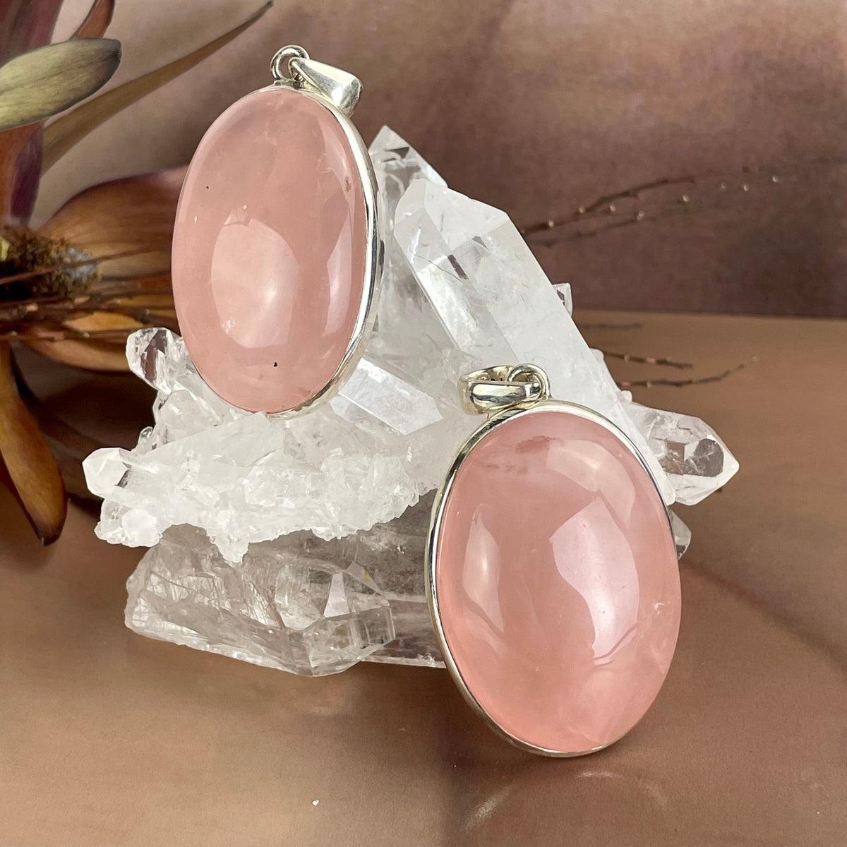 High Grade Rose Quartz Pendant