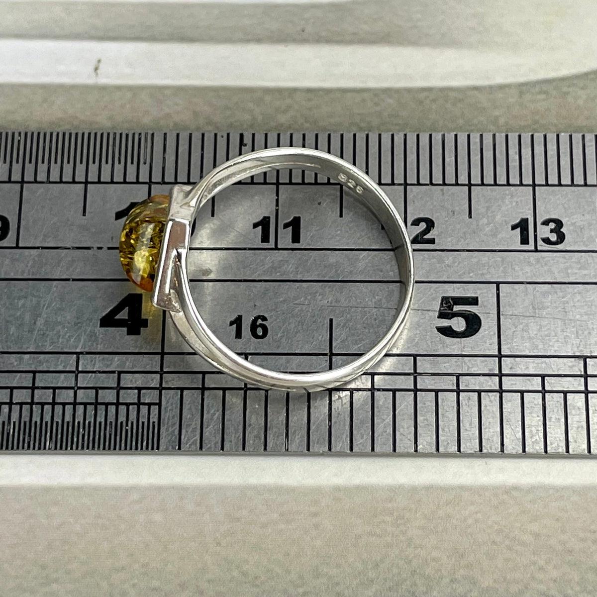 Yellow Amber Ring