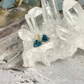 Swiss Blue Topaz Trillion Cut Stud Earrings