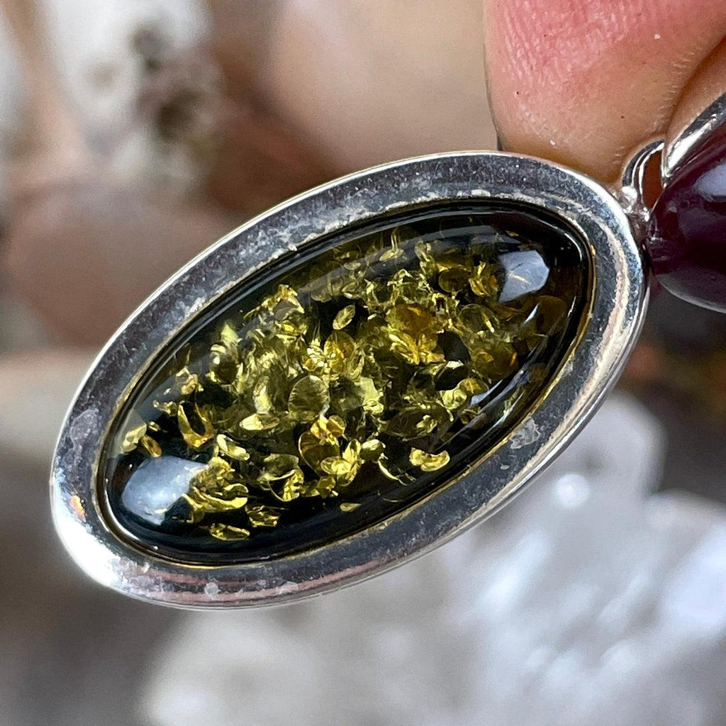 Green Baltic Amber Pendant