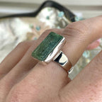Rectangle Aquamarine Ring
