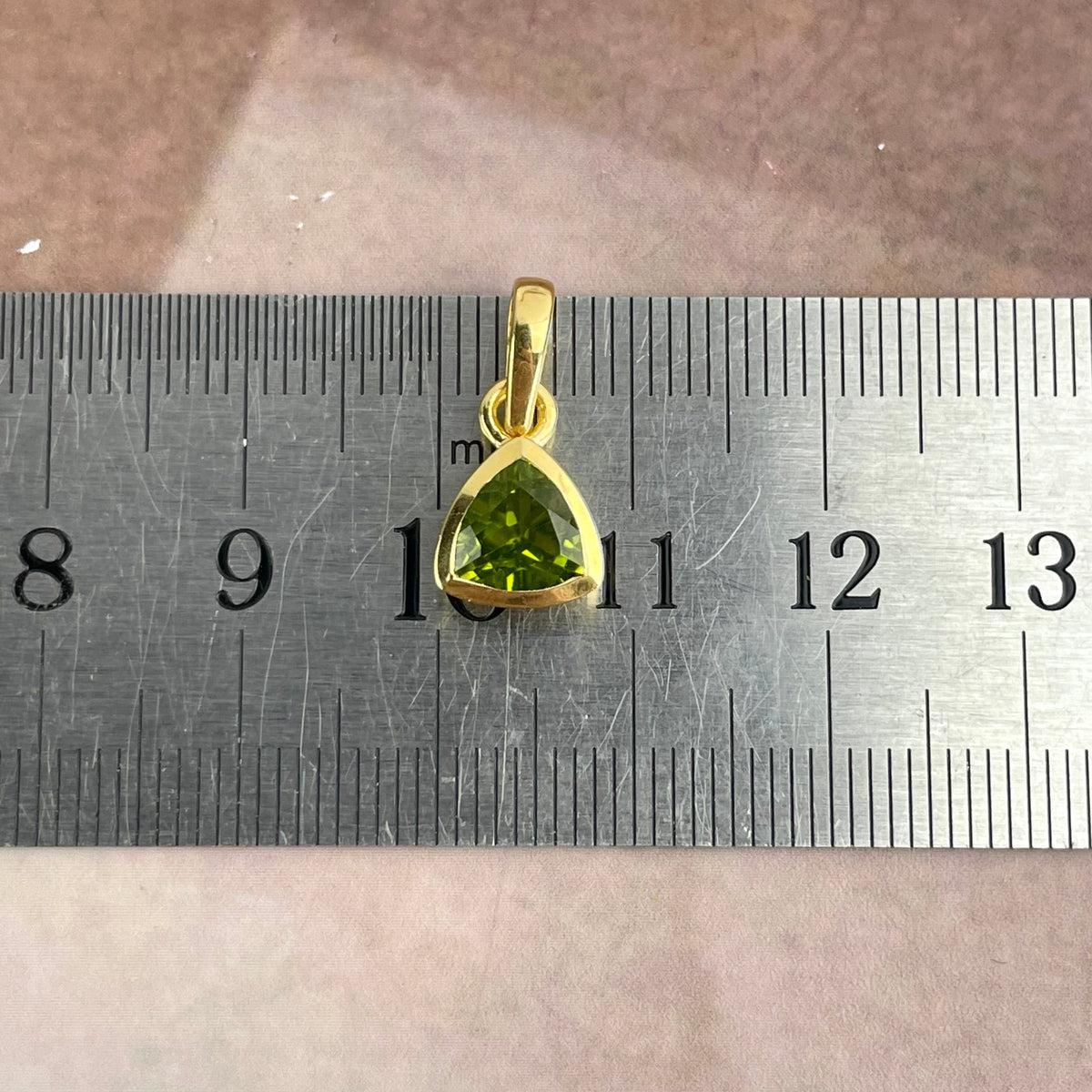 Peridot Triangle Pendant