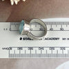 Oval Aquamarine Silver Ring