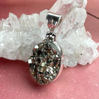 Oval Shaped Pyrite Pendant