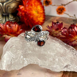 Garnet Sterling Silver Ring