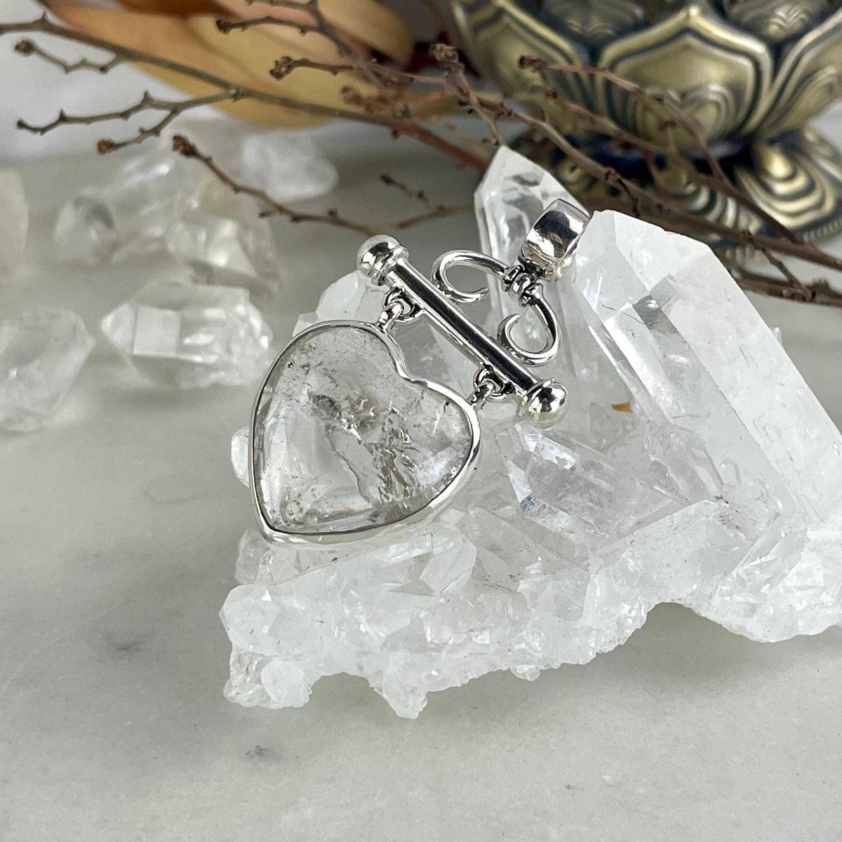Clear Quartz Heart Pendant