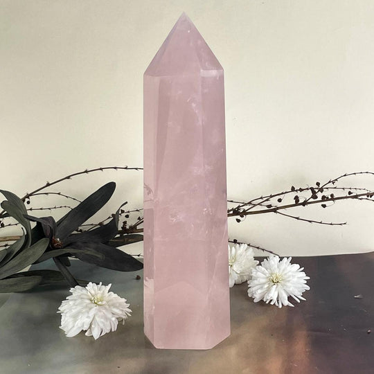 Rose Quartz Crystal Point 20.5cm