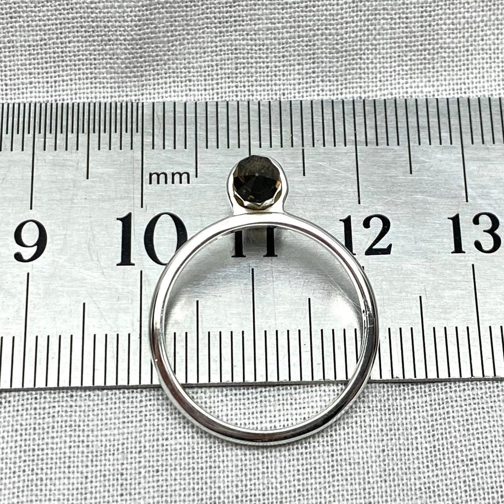 Smokey Quartz Double Terminated Point Ring