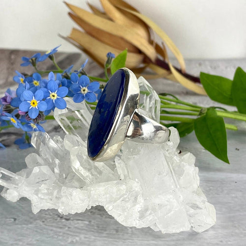Wide Band Lapis Lazuli Ring