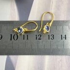 Purple Crystal Gold Earrings