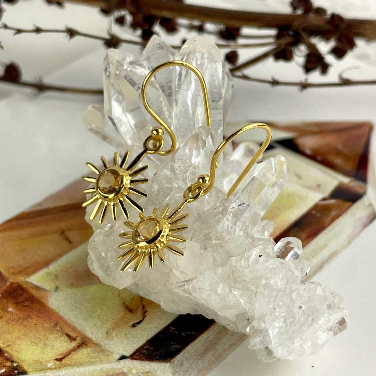 Citrine Gold Earrings