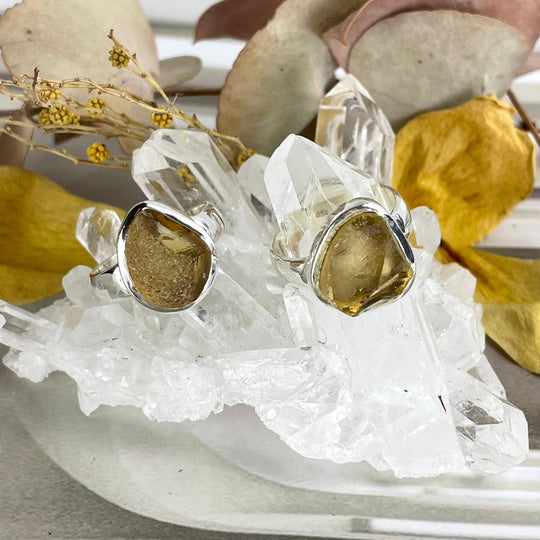 Citrine Raw Freeform Ring
