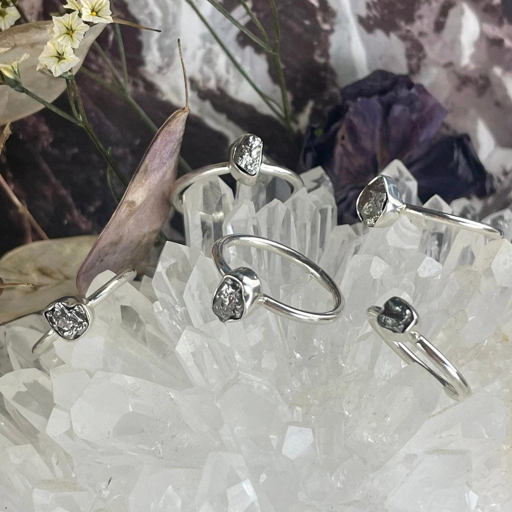 Hematite Raw Crystal Ring