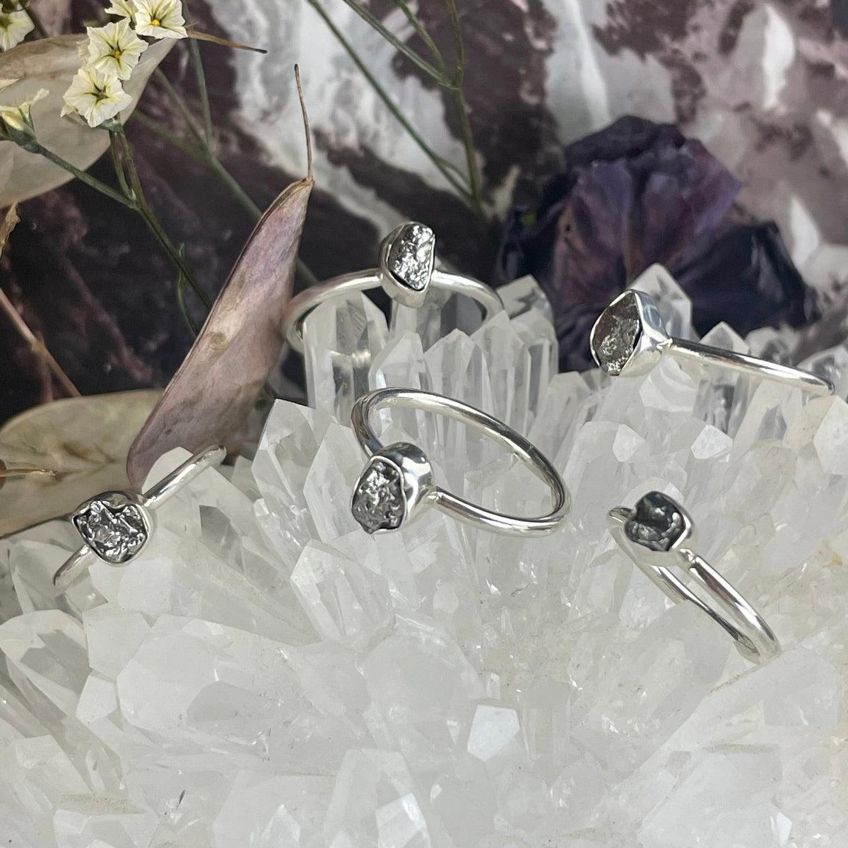 Hematite Raw Crystal Ring