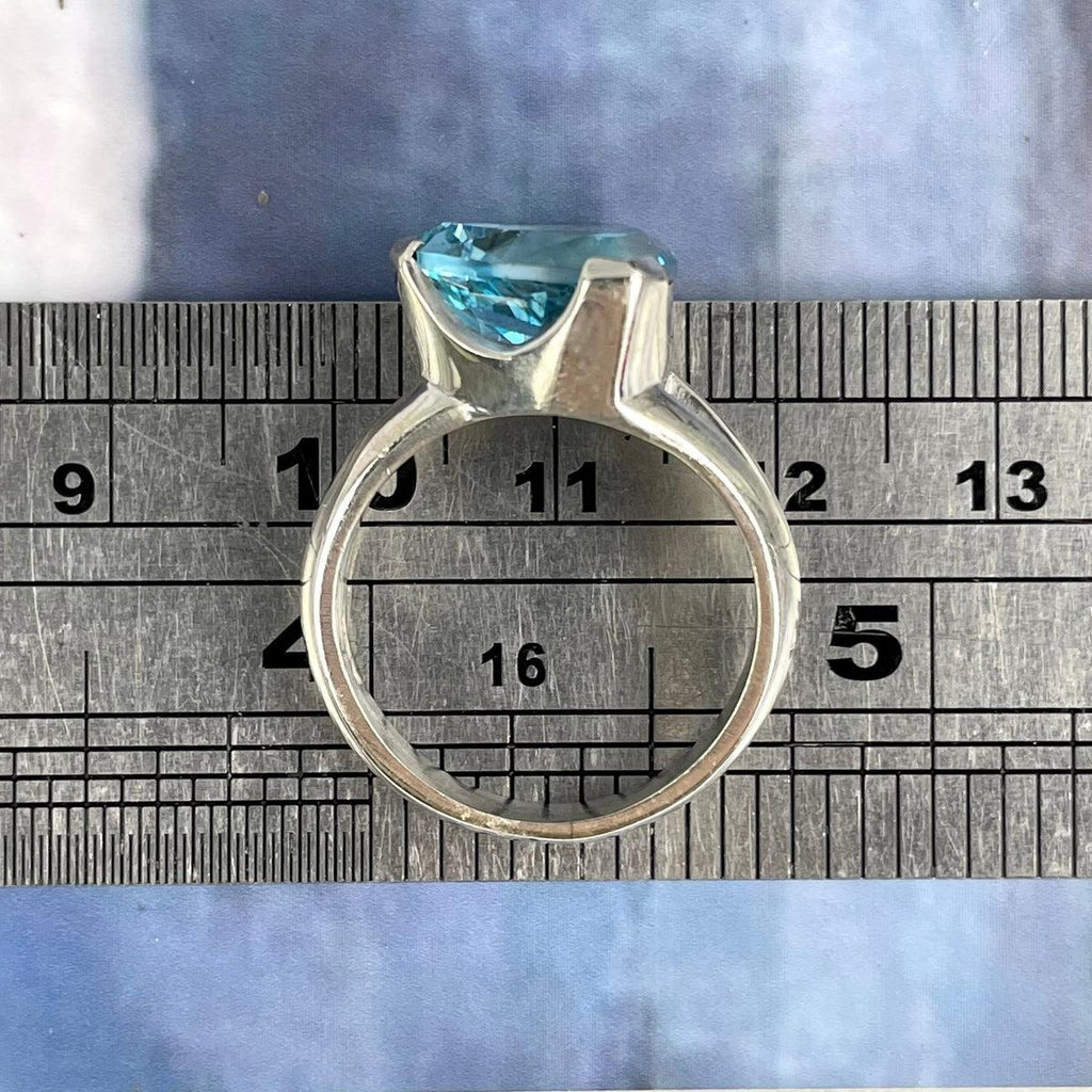 Blue Topaz Silver Ring