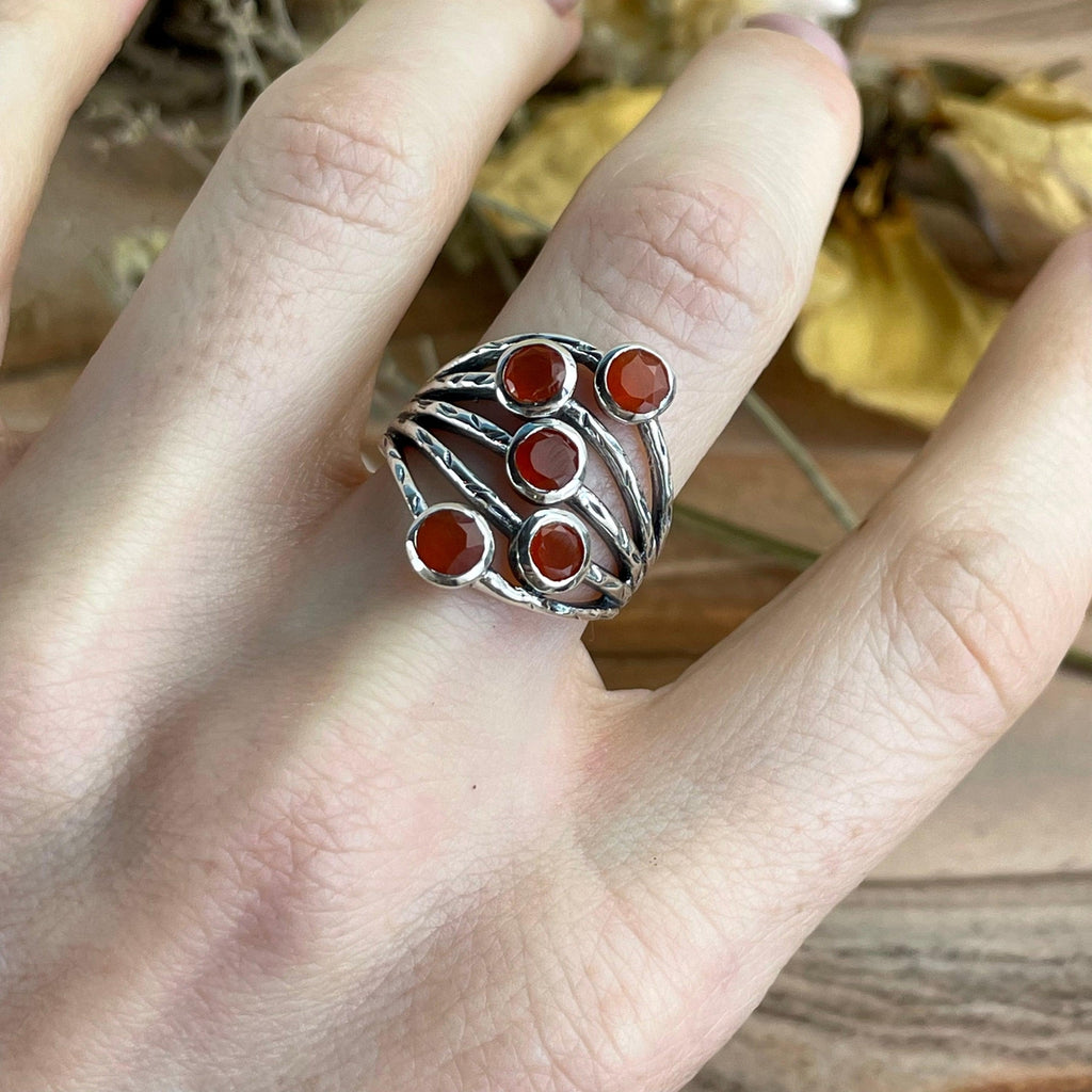 Carnelian Multi Stone Ring