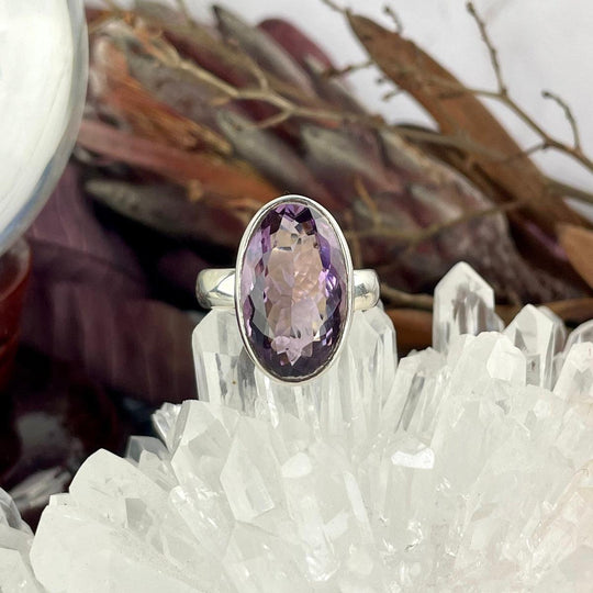 Amethyst Oval Cut Ring