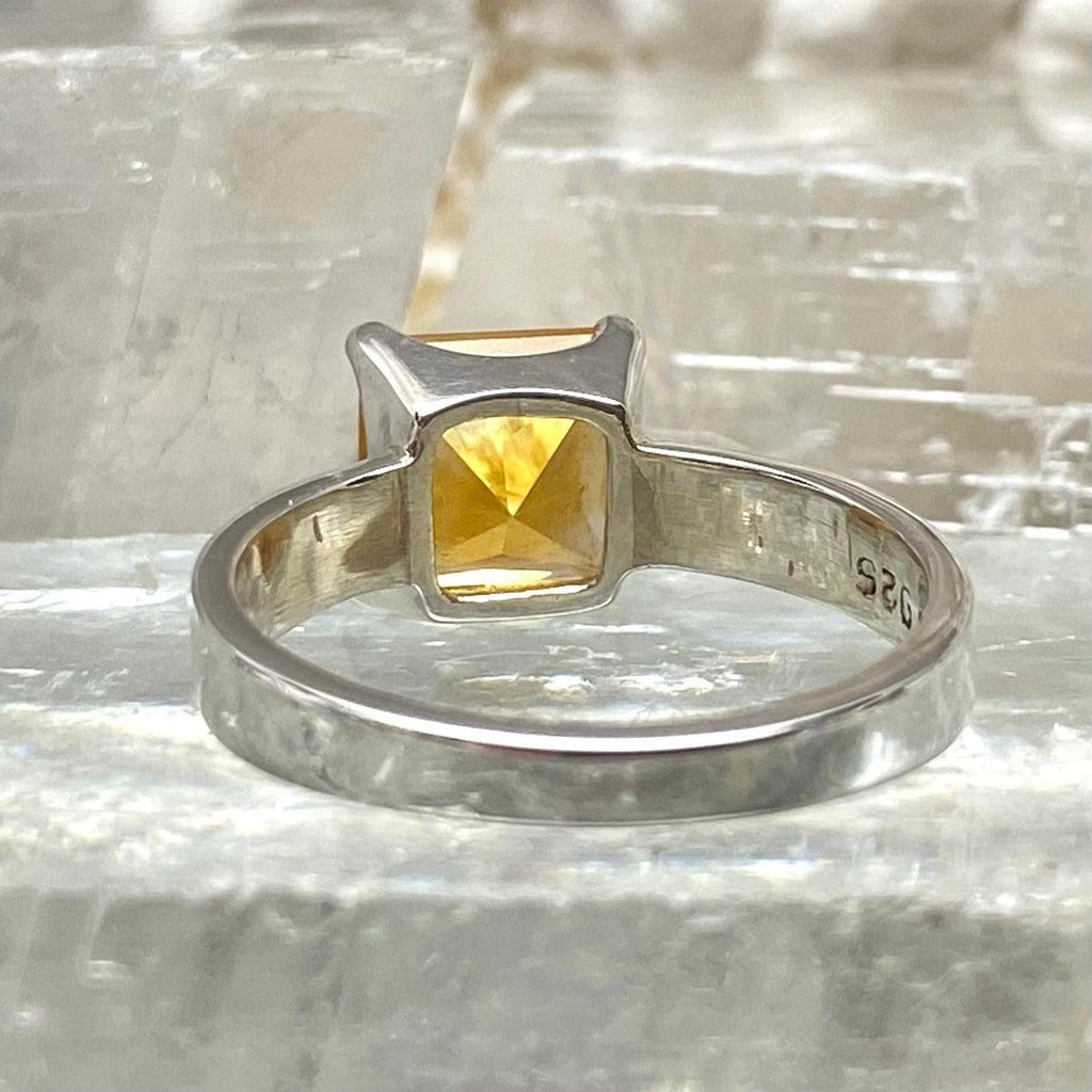 Citrine Square Cut Ring