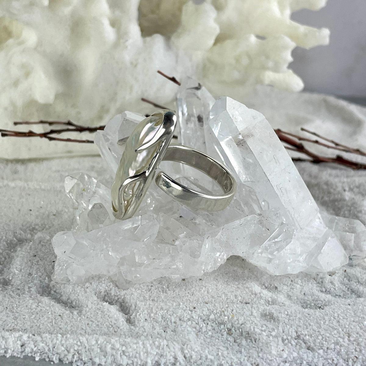 Pearl Baroque Adjustable Size Rings