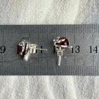 Sterling Silver Amber Stud Earrings