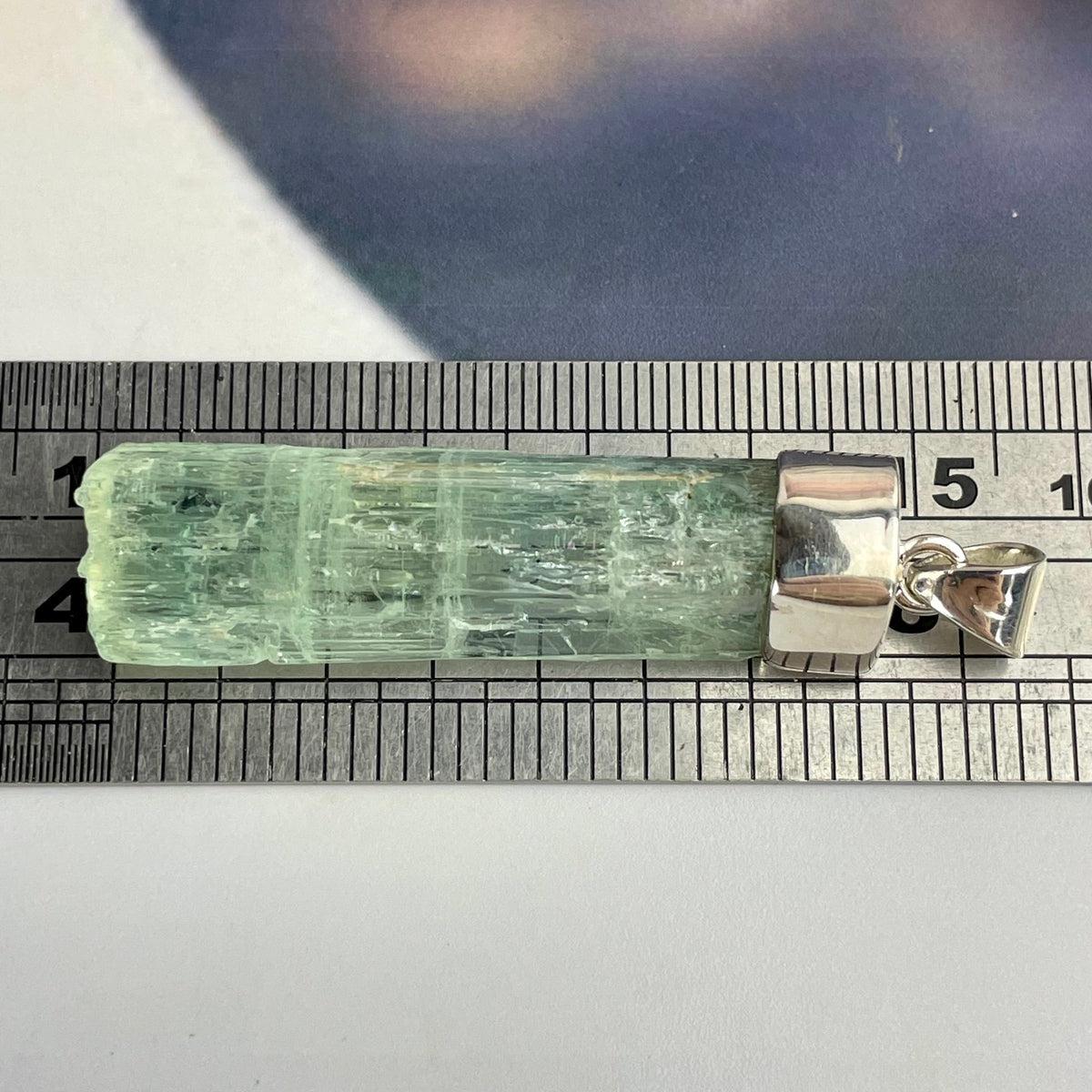 Aquamarine Bar Drop Pendant
