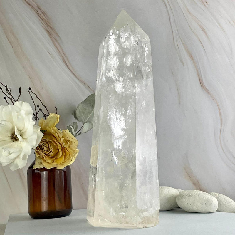 Clear Quartz Crystal Home Decor
