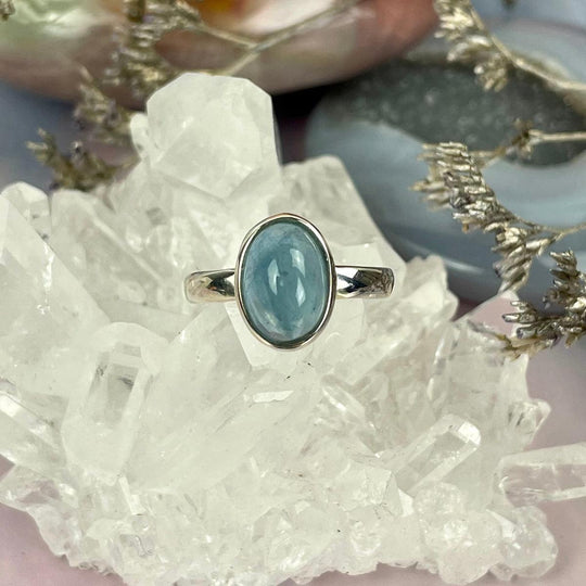 Aquamarine Oval Ring