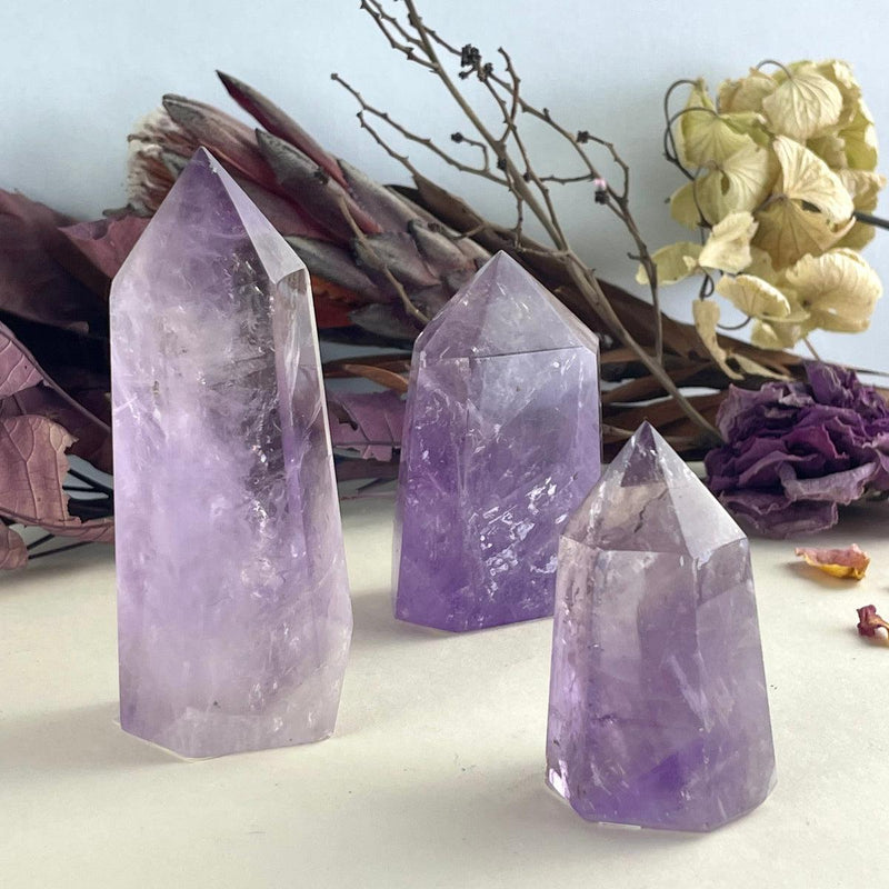 Grey And Purple Crystal Point