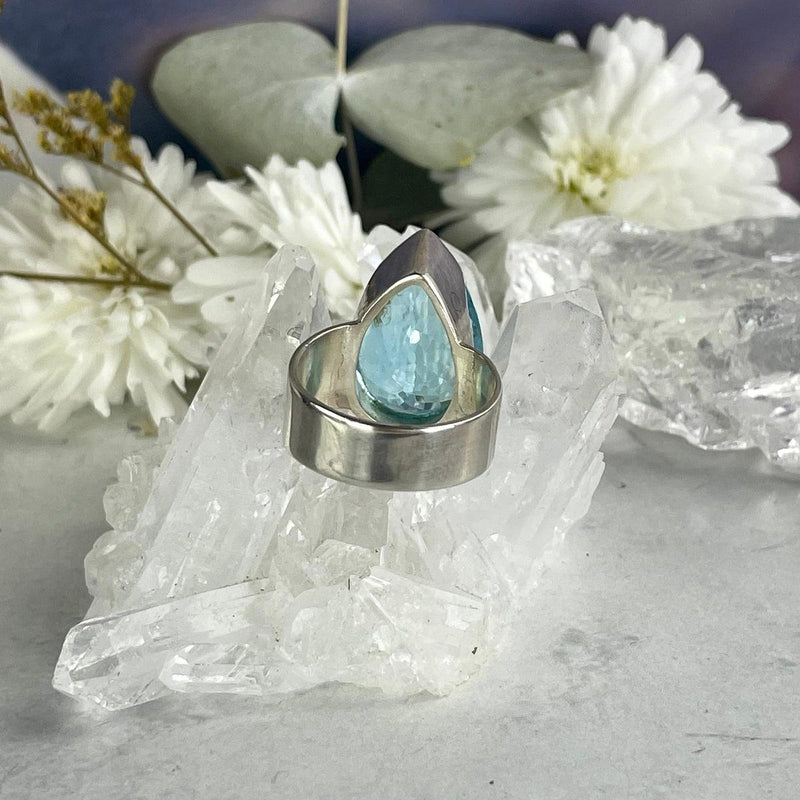 Wide Band Crystal Ring