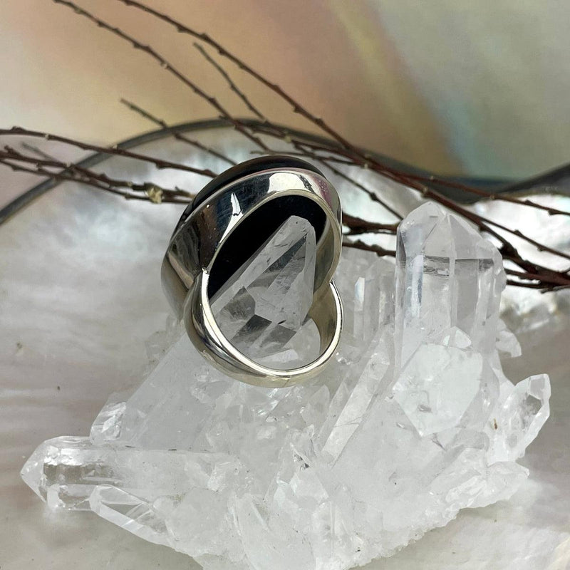 Obsidian Sterling Silver Ring