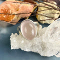 Oval Rose Quartz Dome Ring