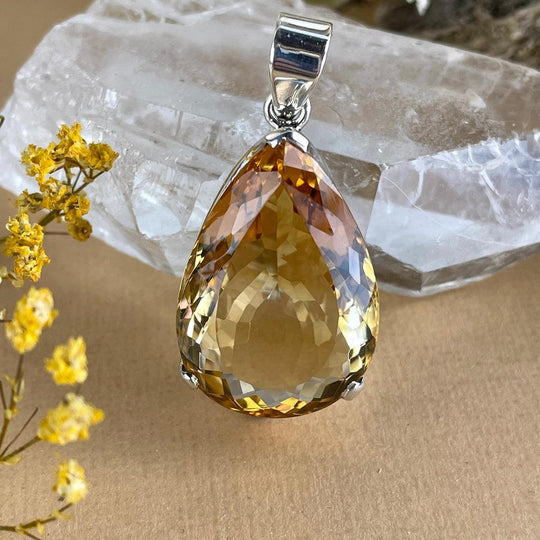 Citrine Teardrop Pendant