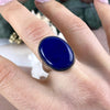 Blue Crystal Oval Ring