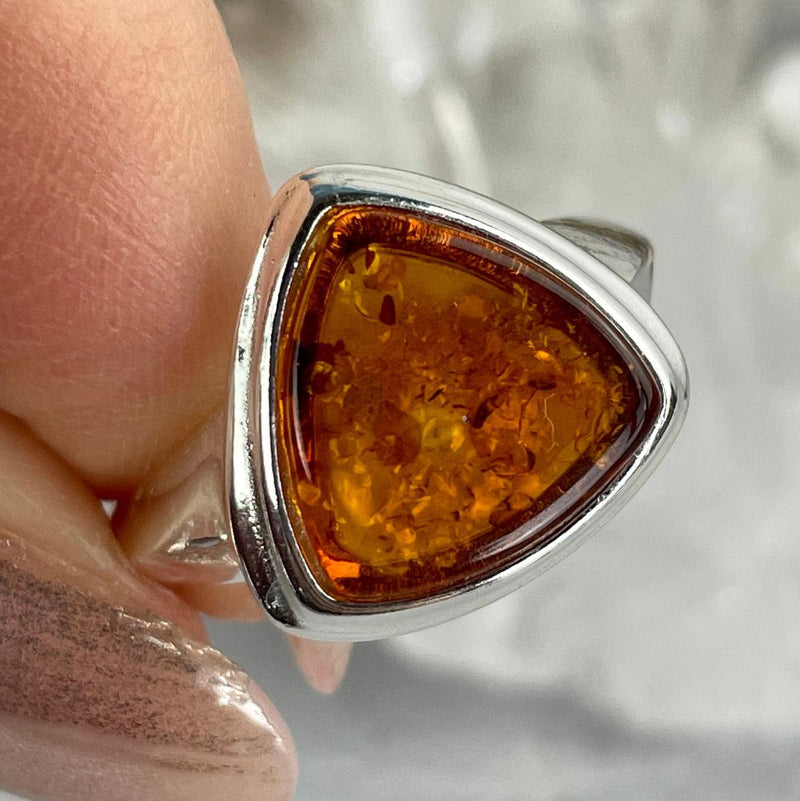 Amber With Inclusions Ring
