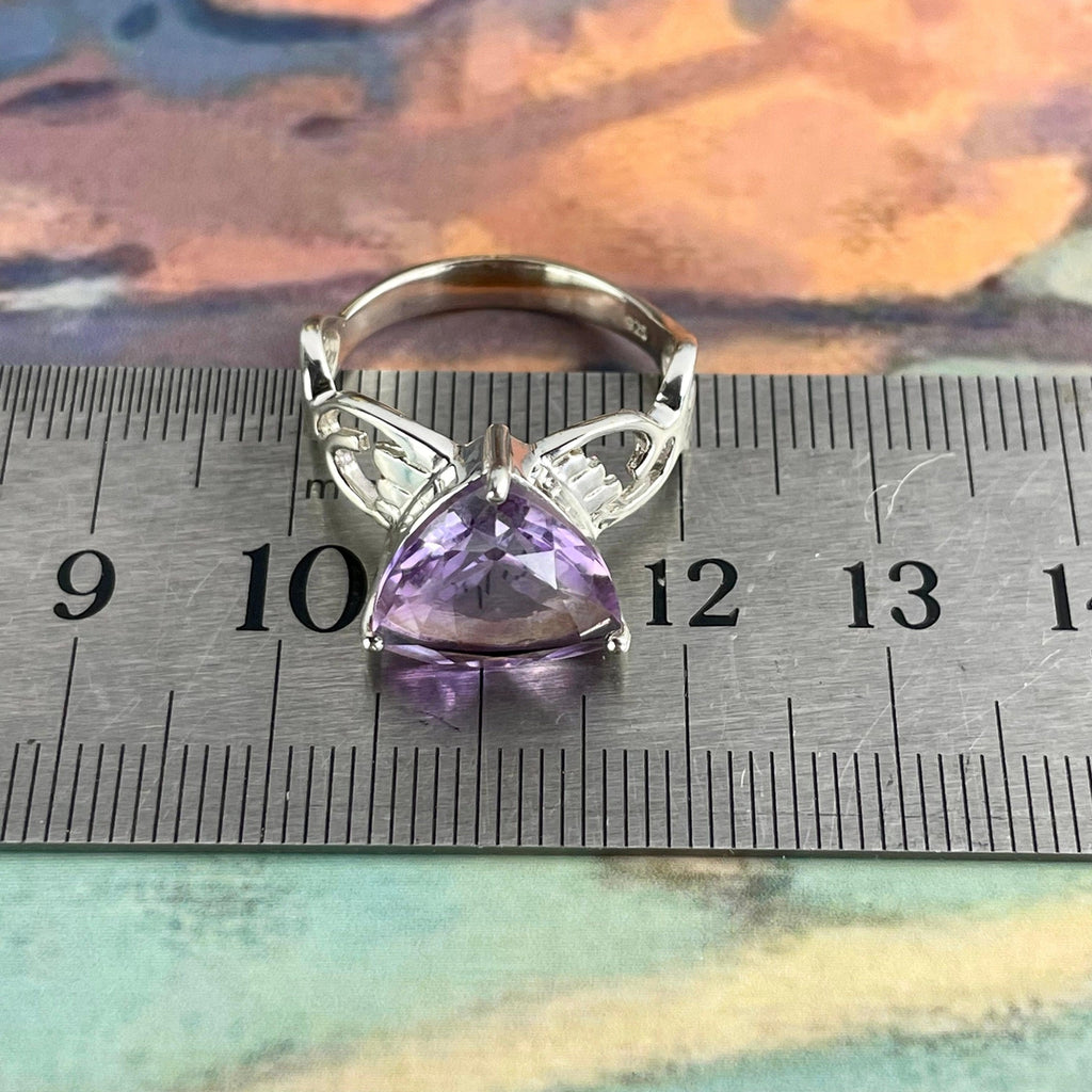 Trillion Cut Amethyst Ring