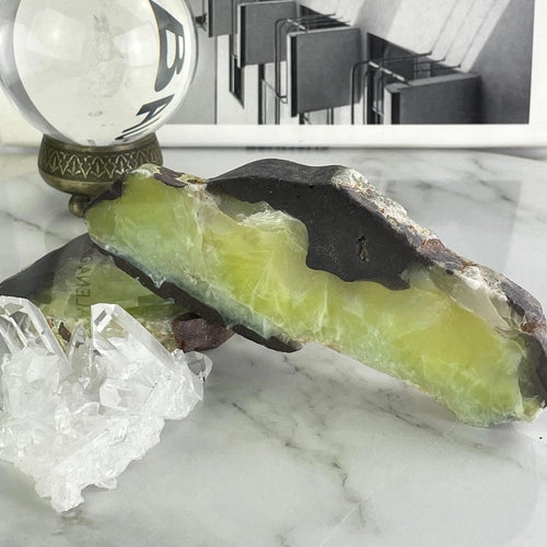 Prehnite Crystal Slice