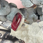 Rectangle Shaped Rhodonite Ring