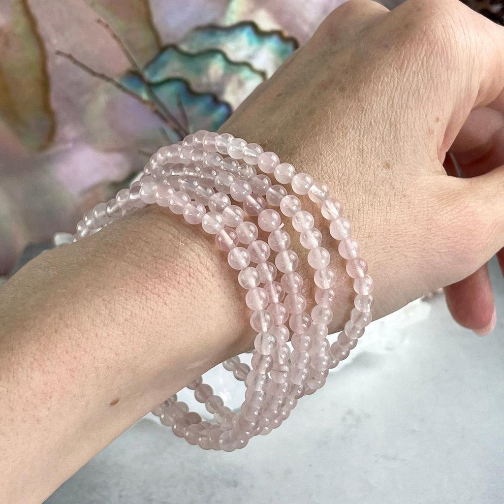 Pink Round Bead Bracelet