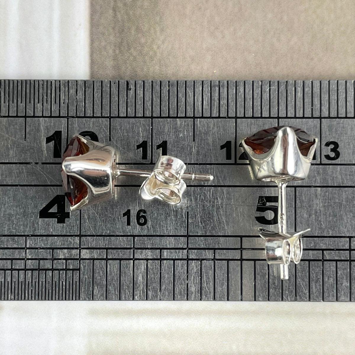 Red Crystal Stud Earrings