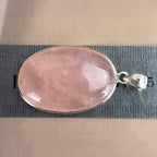 Rose Quartz Silver Pendant