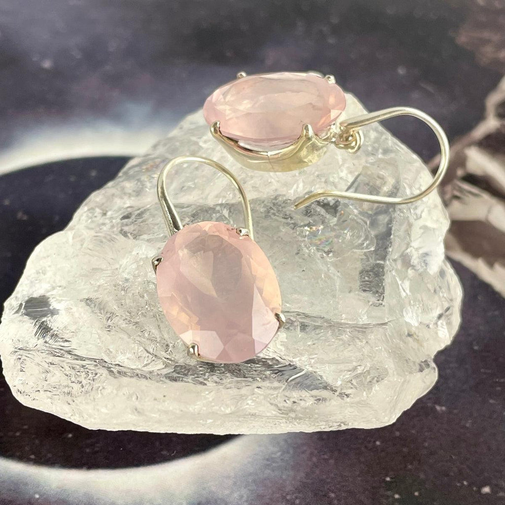 Pink Gemstone Large Earrings