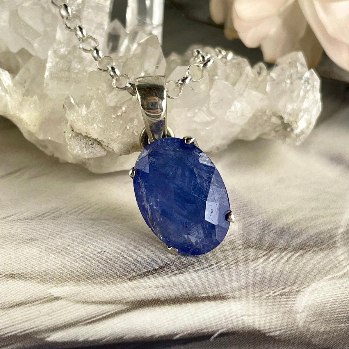 Blue Stone Silver Necklace