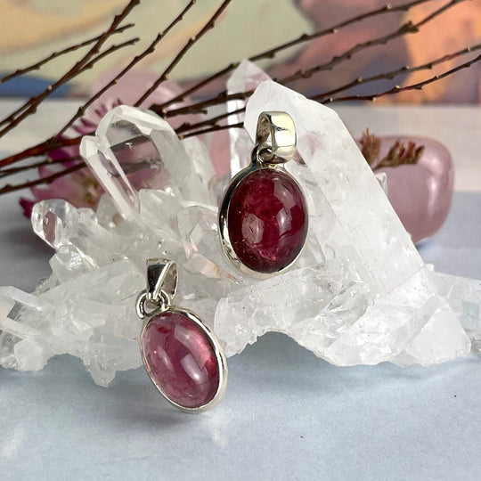 Watermelon Tourmaline Oval Pendant