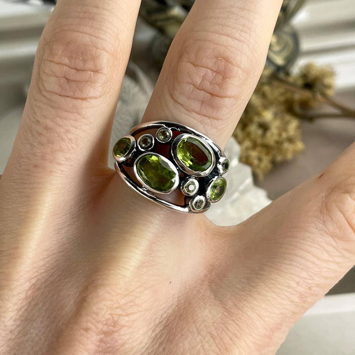 Contemporary Peridot Ring
