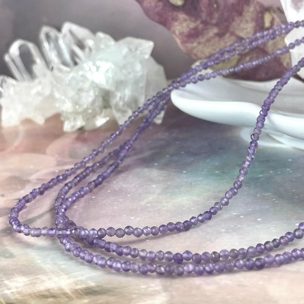 Purple Crystal Bead Necklace