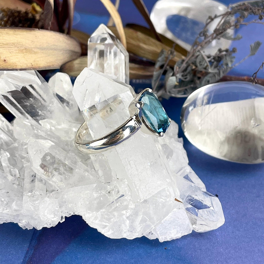 Large Band Size Crystal Ring